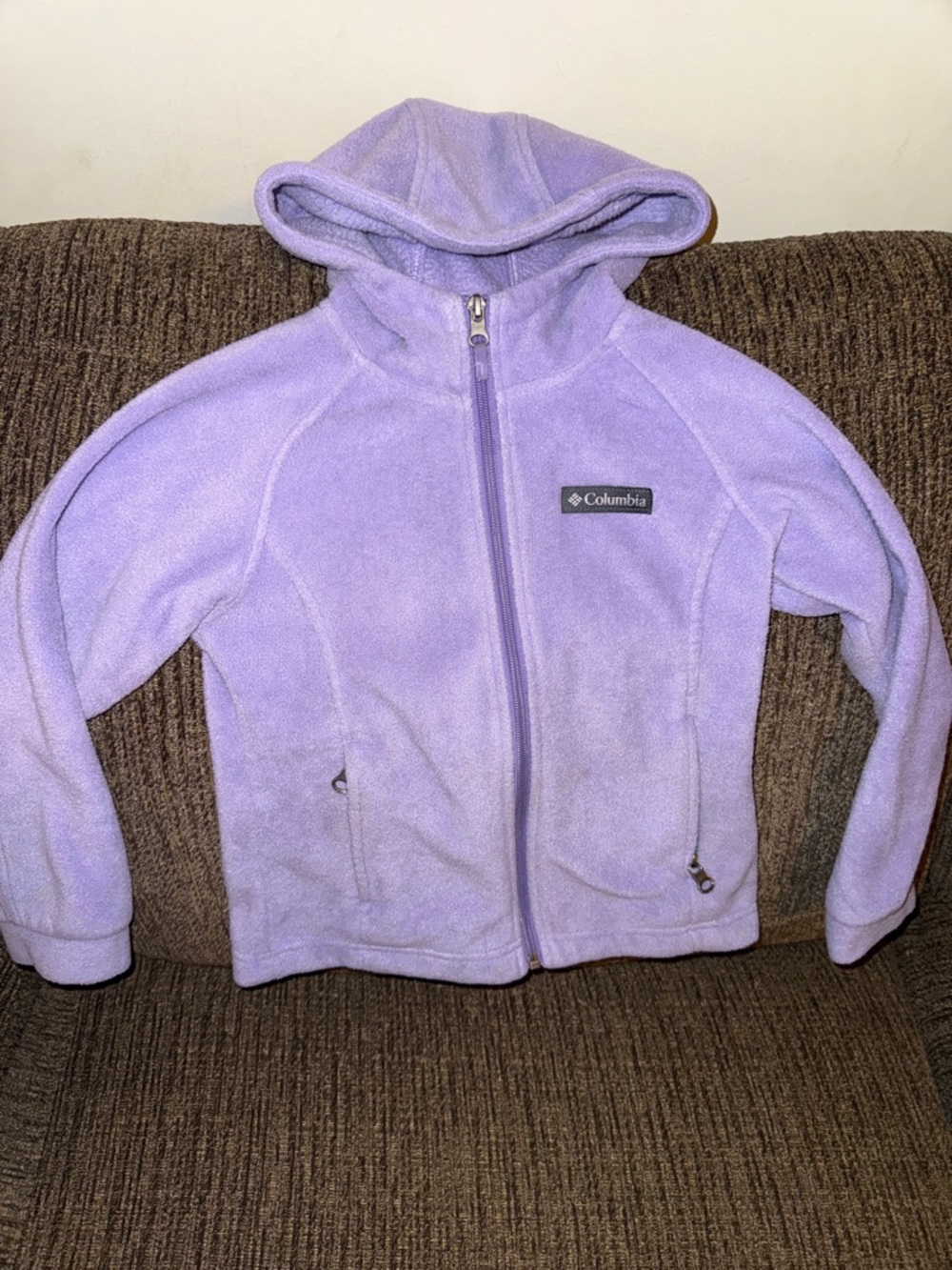 Columbia Kids Lavender Fleece Zip-Up Hooded Jacket